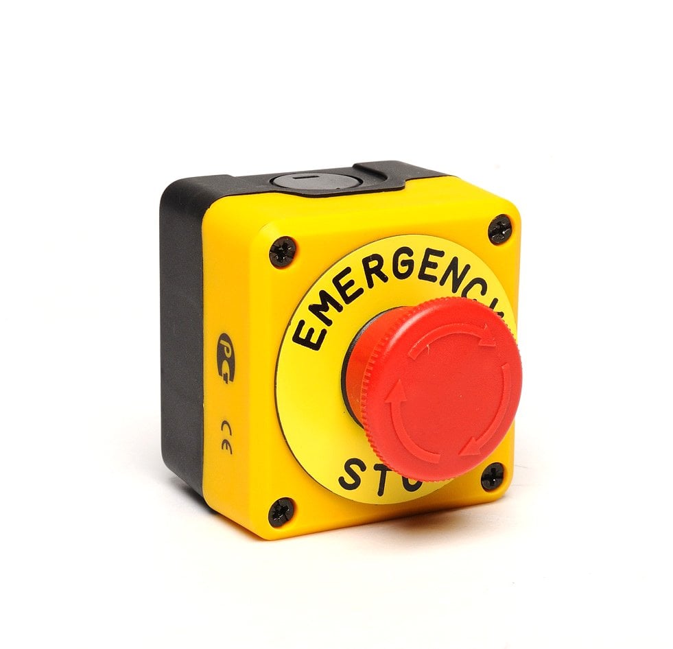Emas P1EC400E40K - SARI-SİYAH PL.KUTU TEKLİ STOP EMN.ETİKETLİ